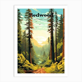 Redwood National Park California Adventure Travel Art Art Print