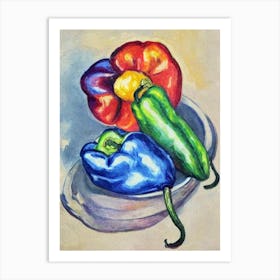 Bell Pepper Fauvist vegetable Art Print