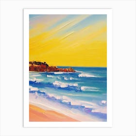 Cala De Mijas Beach, Costa Del Sol, Spain Bright Abstract Art Print