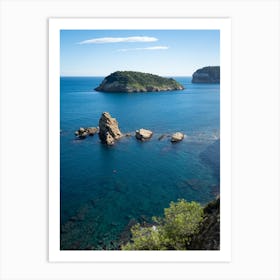 View at Cap Prim, dreamlike bay on the Costa Blanca in Spain Art Print