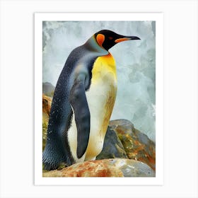 King Penguin Kangaroo Island Penneshaw Colour Block Painting 3 Art Print