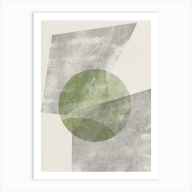 Green Circle Modern Graphic Art Print