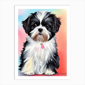 Shih Tzu 3 Watercolour Dog Art Print
