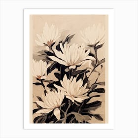 Chrysanthemum Ink On Paper Drawing 2 Art Print