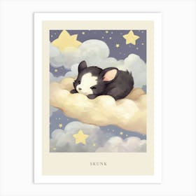 Sleeping Baby Skunk 2 Nursery Poster Art Print