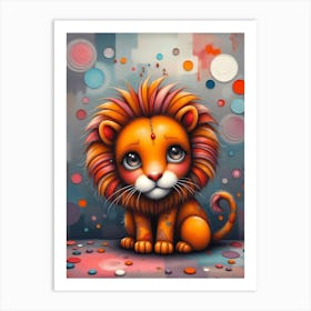 Whiskers' Colorful Adventure: A Baby Tigers Tale Art Print