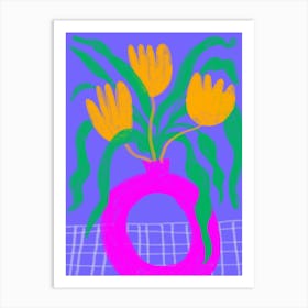 Tulips In A Vase Art Print