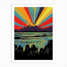 Vancouver Washington Retro Pop Art 3 Art Print