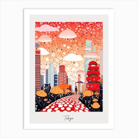 Poster Of Tokyo, Illustration In The Style Of Pop Art 1 Art Print