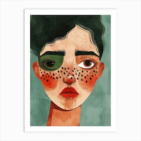 Girl With Freckles 4 Art Print