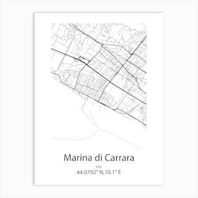 Marina Del Rey,United States Minimalist Map Póster