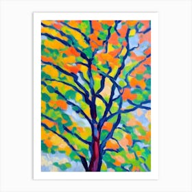 Sweetgum tree Abstract Block Colour Art Print