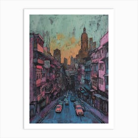 Mumbai Cityscape Illustration 3 Art Print