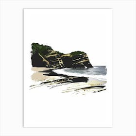 Beach Cliffs Art Print