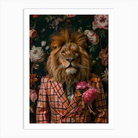 Lion In A Suit 3 Art Print