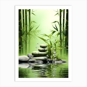 Water And Bamboo Art Print