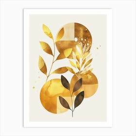 Gold Abstract Painting Art Print