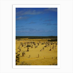 Stunning Landscapes Of Nambung National Park: Pinnacles Rocks At Sunset Art Print