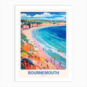 Bournemouth England 2 Uk Travel Poster Art Print