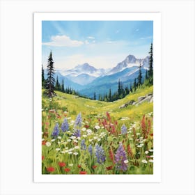 Wildflowers In The Mountains 3 Art Print