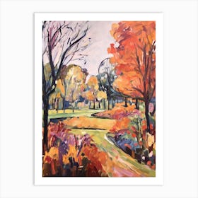 Autumn City Park Painting Regents Park London 2 Art Print
