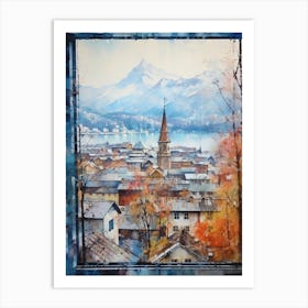 Winter Cityscape Lucerne Switzerland 2 Art Print