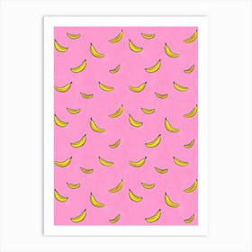 Pink Bananas Art Print