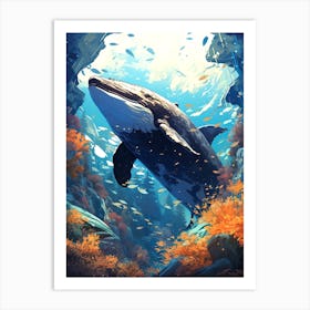 Whales In The Ocean Art Print