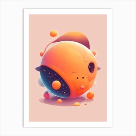 Dwarf Planet Kawaii Kids Space Art Print