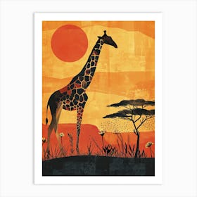 Giraffe In Africa Art Print