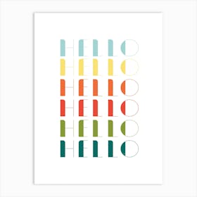 Retro Hello Art Print