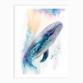 Dwarf Sperm Whale Storybook Watercolour  Art Print