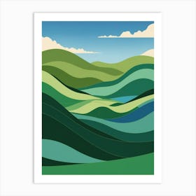 Green Hills 2 Art Print