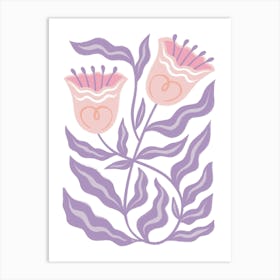 Purple Tulip Blooms Art Print