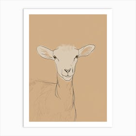 Sheep'S Head - Boho, Line Art Art Print