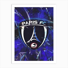 Paris Fc Brokem Glass Art Print