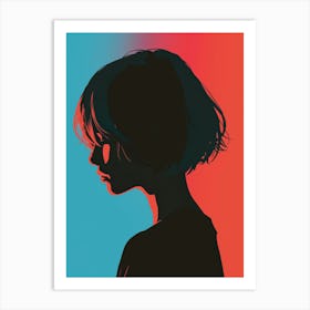 Silhouette Of A Girl 2 Art Print