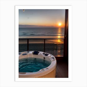 Hot Tub And A Sunset Art Print