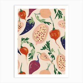 Mixed Vegetable Selection Pattern 3 Art Print