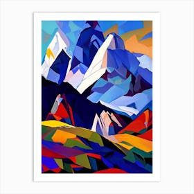 Torres Del Paine National Park Chile Cubo Futuristic Art Print