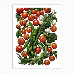 Fresh Vegetables Kitchen Wall Art 2 Art Print