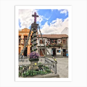 Fountain In Front of the Basilica de la Virgen del Pino Grand Canaria, Canary Islands (Spain Series) Art Print