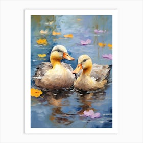 Ducks In Water Art Print