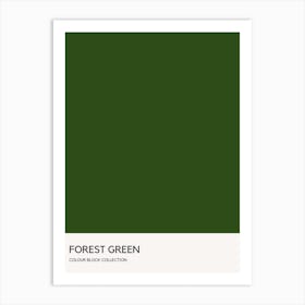 Forest Green Colour Block Poster Art Print