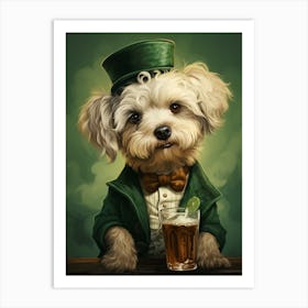 Leprechaun Dog Art Print