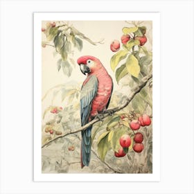 Storybook Animal Watercolour Parrot 2 Art Print