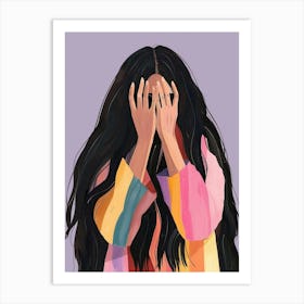 Cover Your Face 2 Art Print