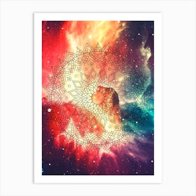 Cosmic mandala #1 - space poster Art Print