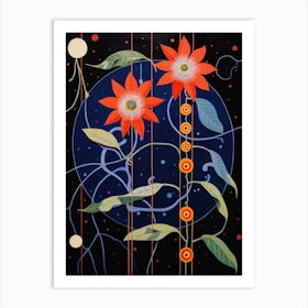 Passionflower 2 Hilma Af Klint Inspired Flower Illustration Art Print