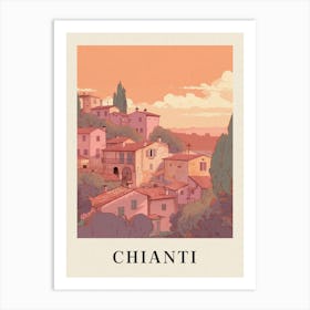 Chianti Vintage Pink Italy Poster Art Print